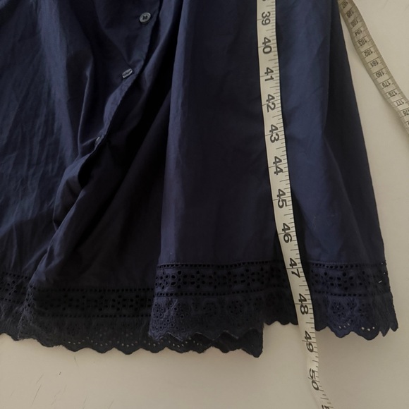 DOEN Saison Broderie Anglaise-trimmed Organic Cotton-poplin Midi Dress  XXS - Picture 6 of 15